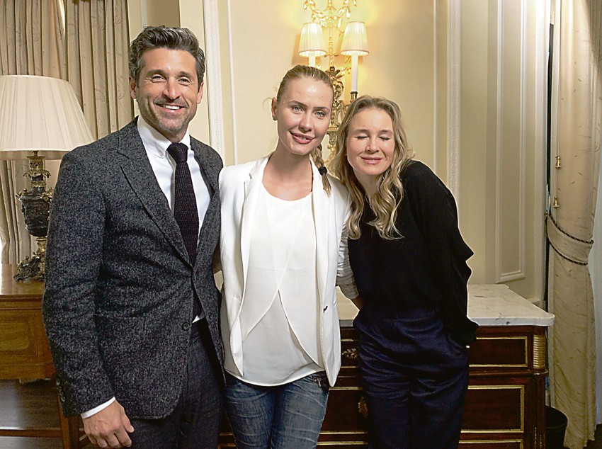 SA ZVEZDAMA: Biljana Obradović sa Patrikom Dempsijem i Rene Zelveger