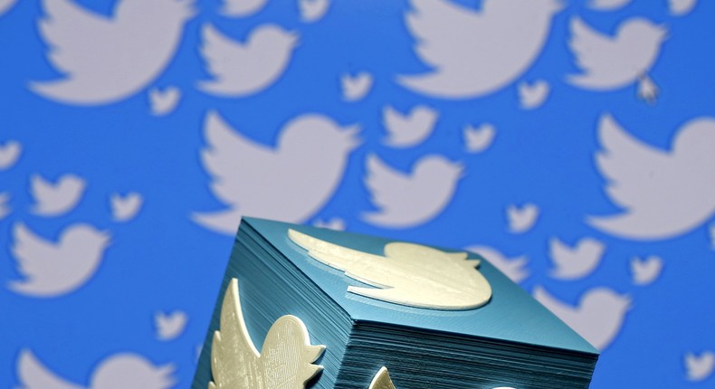 FILE PHOTO: A 3D-printed logo for Twitter is seen in this picture illustration made in Zenica, Bosnia and Herzegovina on January 26, 2016. REUTERS/Dado Ruvic/Illustration/File Photo