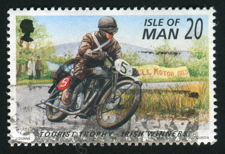 Znaczek dotyczący jednej z największych atrakcji Wyspy Man