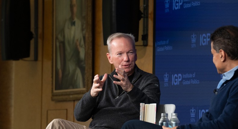 Google decided that work life balance and going home early and working from home was more important than winning, former Google CEO Eric Schmidt told students at Stanford University.Shahar Azran via Getty Images