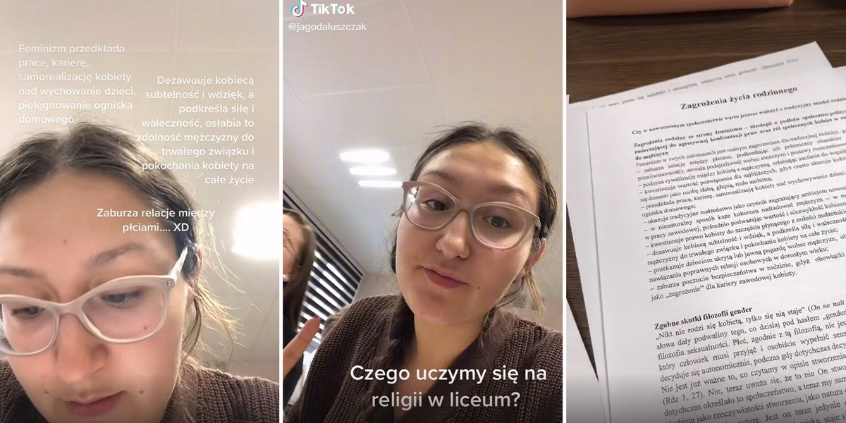 TikTok z lekcji religii