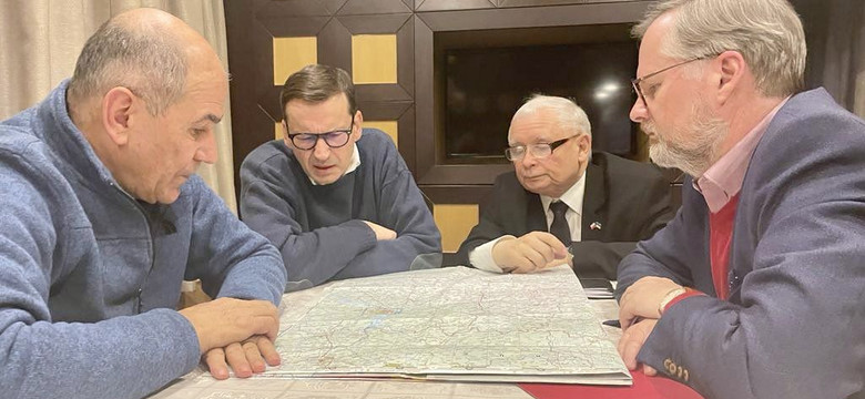 Morawiecki i Kaczyński w Kijowie. Zobacz ZDJĘCIA