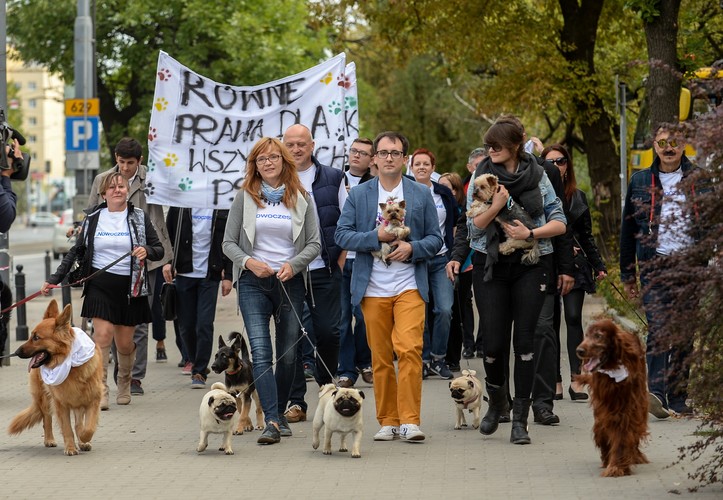 Partyjny happening w Warszawie