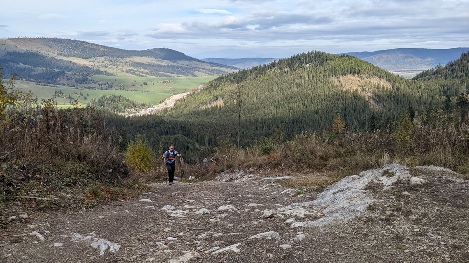 Szlak na Siwy Wierch z Wyżniej Huciańskiej Przełęczy, słowackie Tatry Zachodnie. 