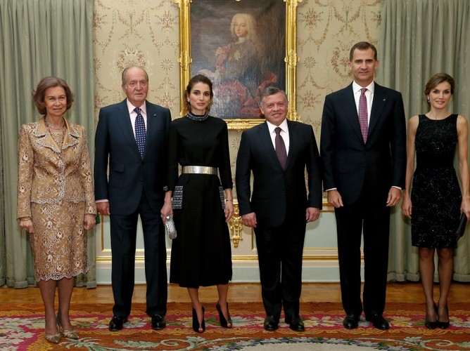 Hiszpańska rodzina królewska i para królewska Jordanii