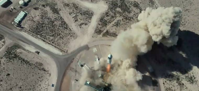 New Shepard - Blue Origin przeprowadziło udany test rakiety. Lądowanie jak u SpaceX