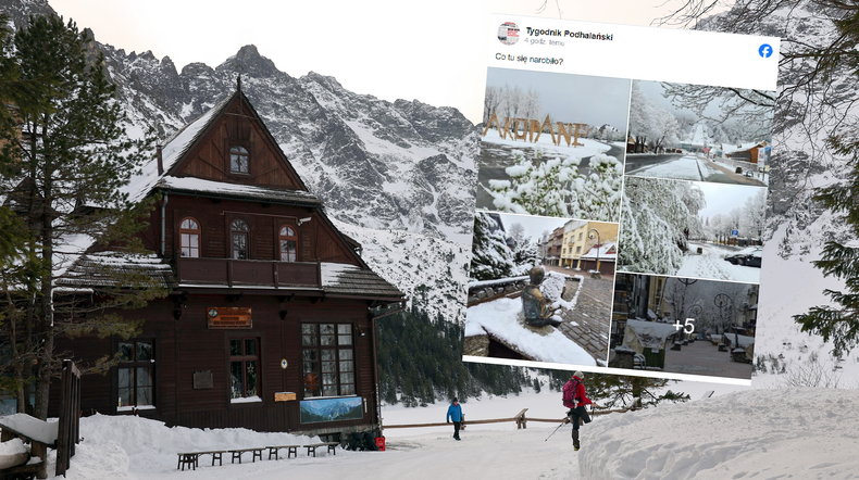 W górach panują bardzo trudne, typowo zimowe warunki (screen: Facebook/Tygodnik Podhalański)