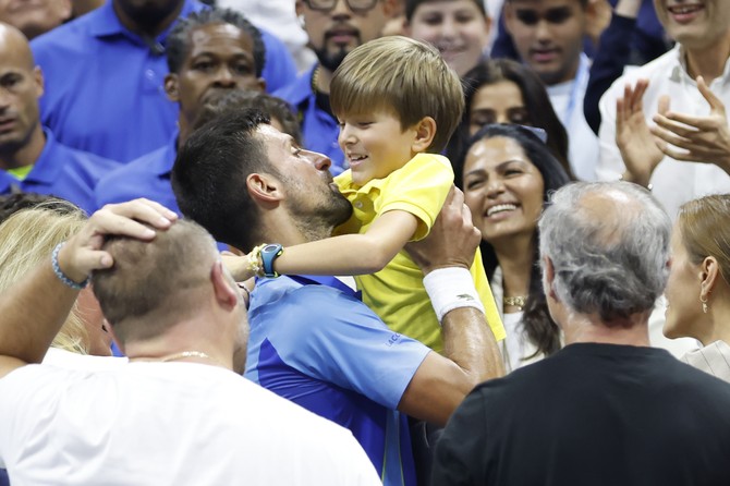 Novak Đokovič sa sinom Stefanom