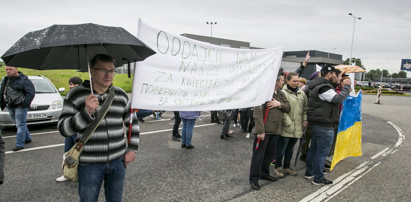 Protest Ukraińców. Oddajcie nam nasze pieniądze!