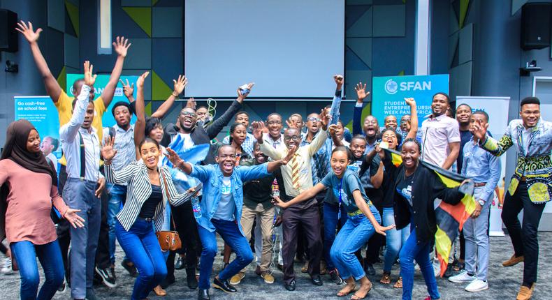SFAN's team and contestants at the Student Entrepreneurship Week 2019