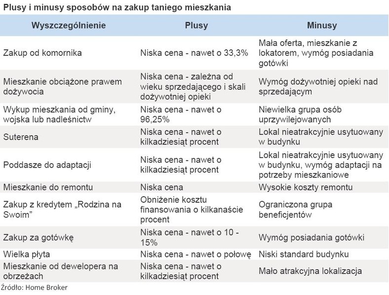 Plusy i minusy sposobów na zakup taniego mieszkania