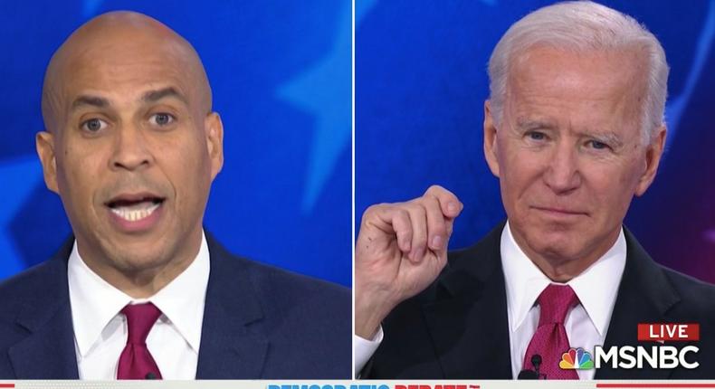 Cory Booker and Joe Biden