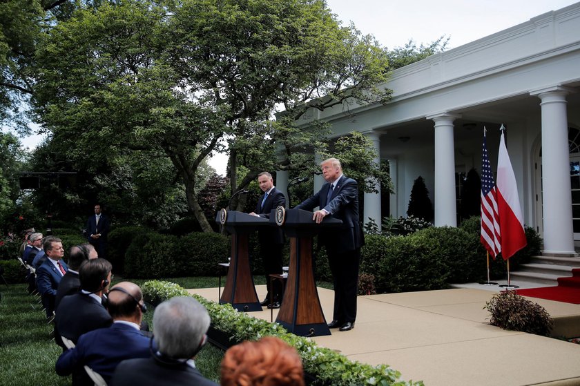 U.S. President Trump and Poland's President Duda hold joint news conference at the White House in Wa