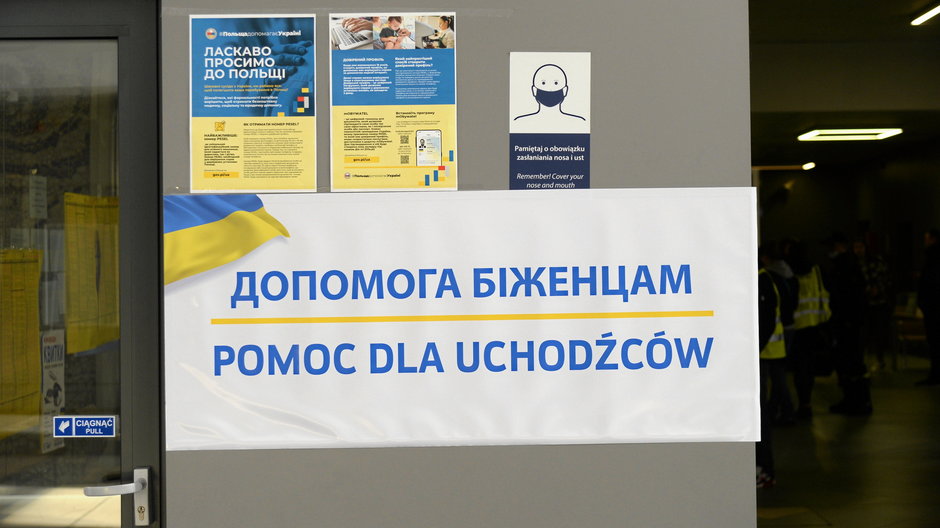 Punkt pomocy dla uchodźców z Ukrainy na dworcu w Szczecinie (zdjęcie ilustracyjne)