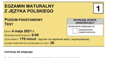 Matura 2021. Egzamin z języka polskiego: tematy, arkusze egzaminacyjne CKE