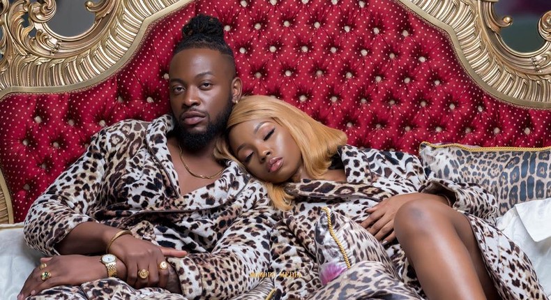 There are reports that former Big Brother Naija reality TV star, Bamike (Bambam) Olawunmi is pregnant for boyfriend, Tope (Teddy A) Adenibuyan [Instagram/BammyBestowed]