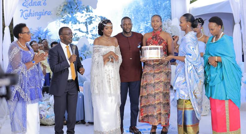 National Water and Sewerage Corporation (NWSC) Managing Director, Eng. Silver Mugisha, and his wife, Katusiime Annet Mugisha, hosted a Kuhingira, or giveaway ceremony, for their daughter Edina Ainomugisha.