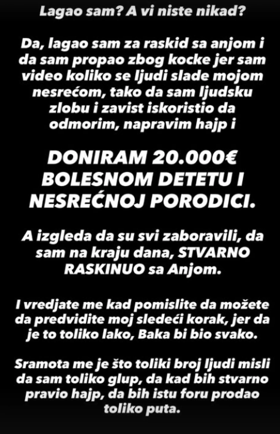 Baka Prase o raskidu sa Milenom
