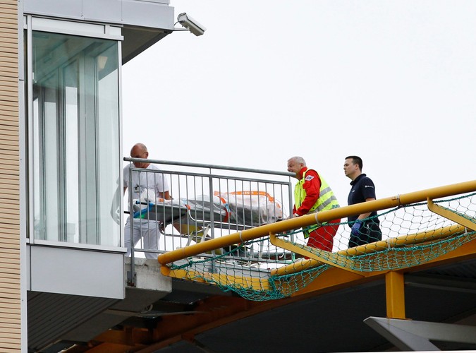 Pomoc rannym po eksplozji w Oslo