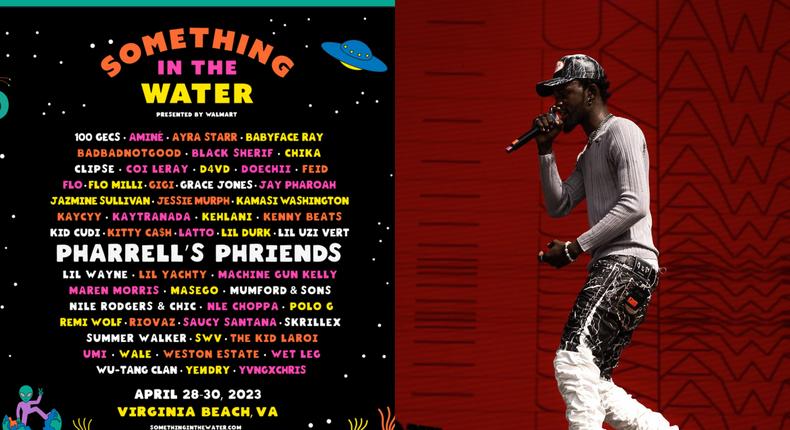 Black Sherif as he is billed for Pharrell Williams’ 2023 Something in the Water music festival