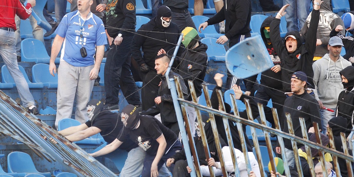 Zamieszki na meczu Banik Ostrava vs. Sparta Praga