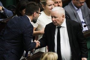 Radosław Fogiel i Jarosław Kaczyński