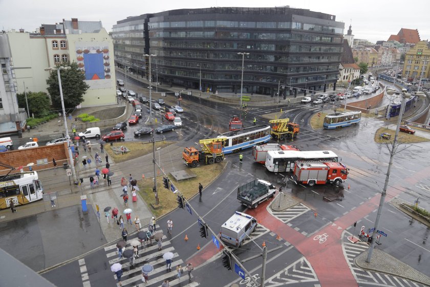 Wypadek na placu Dominikańskim we Wrocławiu