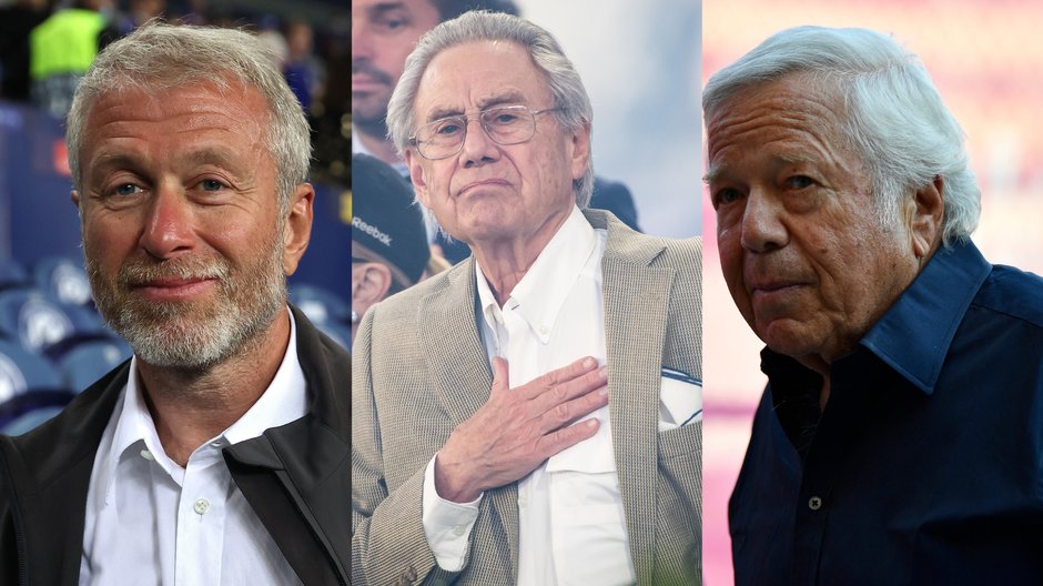 Od lewej: Roman Abramowicz, Philip Anschutz i Robert Kraft