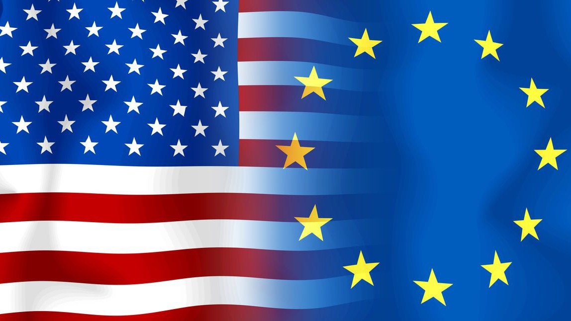 Usa eu vlajky  dreamstime