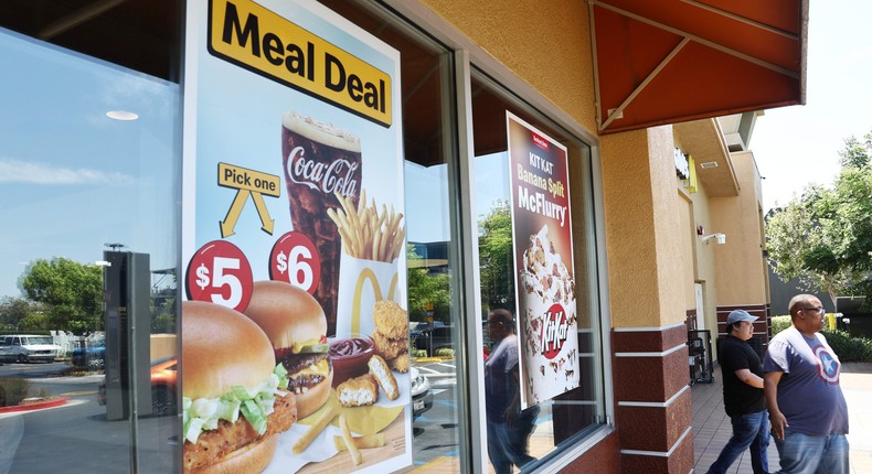 McDonald's is extending its value meal deal after seeing increased foot traffic from lower-income consumers.Mario Tama/Getty Images