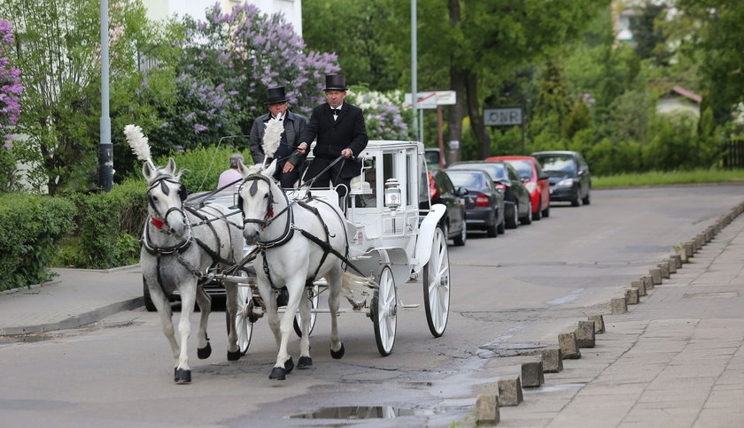 Karocą pojechała do pierwszej komunii świętej