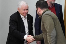 Jarosław Kaczyński i Wołodymyr Zełeński 