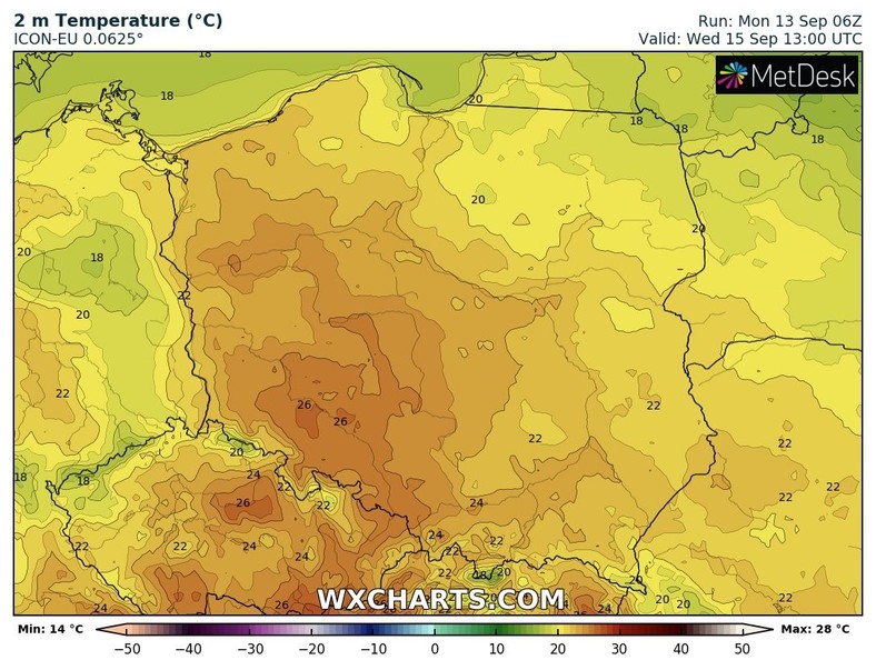 W środę na południowym zachodzie będzie gorąco