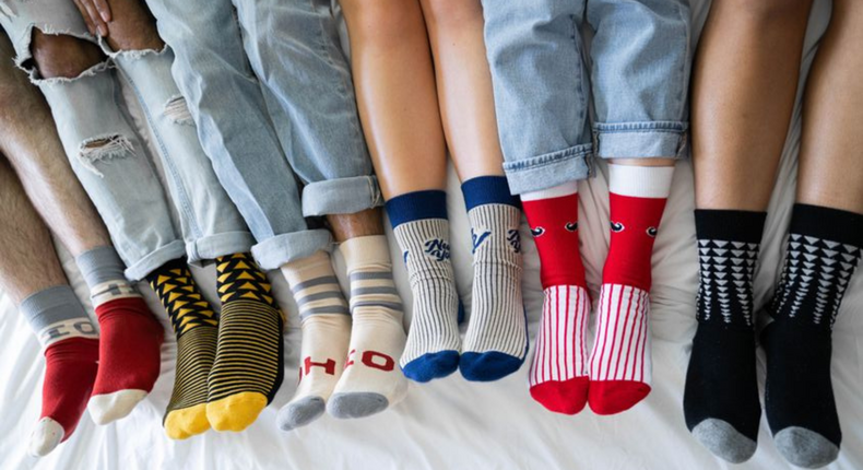 How to wear colourful socks 