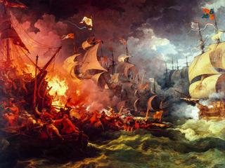 „Klęska hiszpańskiej Armady, 8 sierpnia 1588”, Philip James de Loutherbourg, 1796 r.