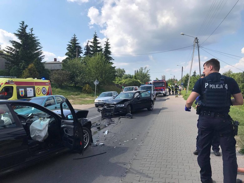 Wypadek na Krakowskim Przedmieściu w Sieradzu