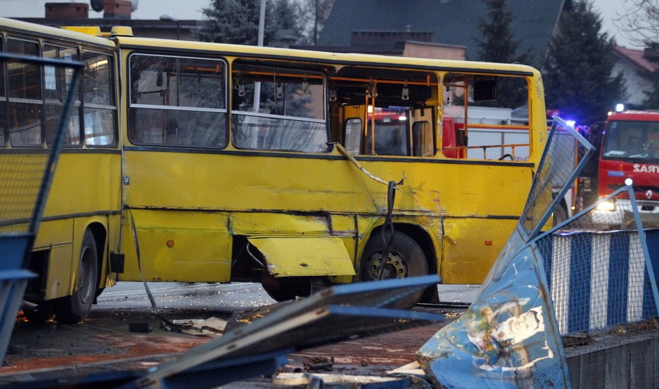 Zderzenie dwóch autobusów