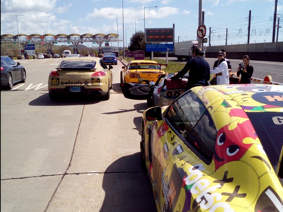 The Batmobile sped past us as we arrived in Folkestone, where we linked up with a few of the other teams. Here we chatted to YouTube stars Seb Delanney and Mr JWW.