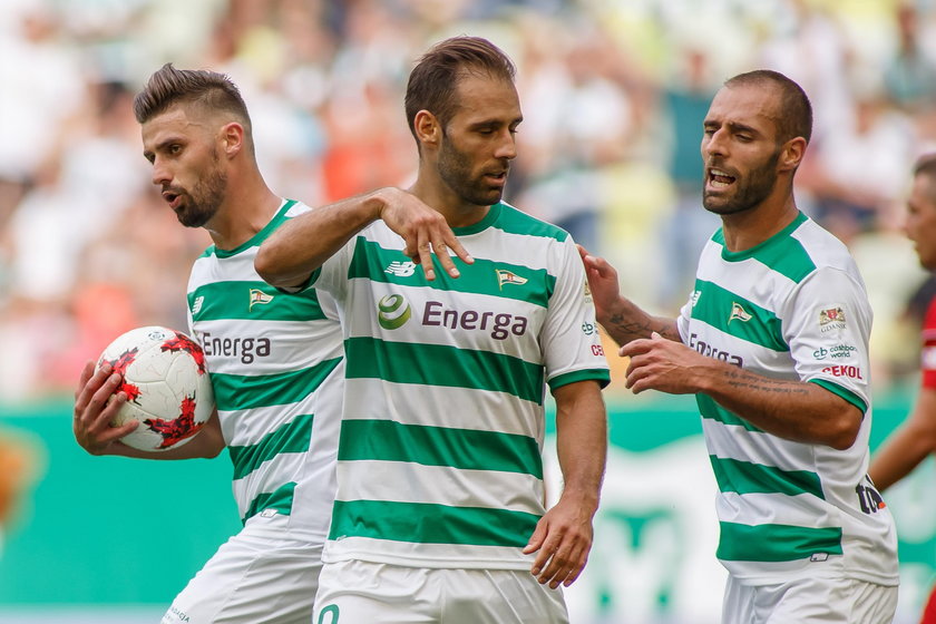 Pilka nozna. Ekstraklasa. Lechia Gdansk. Trening. 19.05.2017