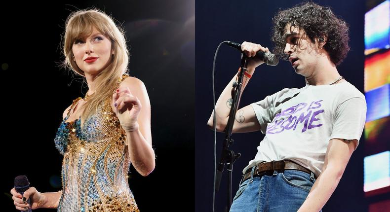 Taylor Swift and Matty Healy.John Shearer/Emma McIntyre/Getty Images