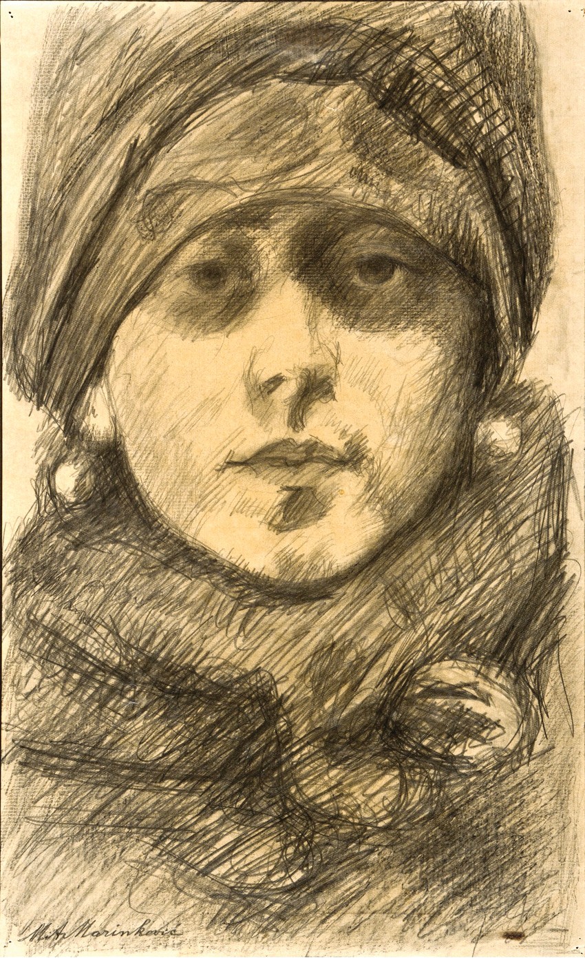 Miho Marinković: "Studija za portret žene sa kapom"