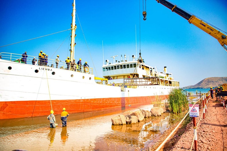 MV Liemba undergoing sea trials on Lake Tanganyika, Kigoma, Tanzania, August 2026. Dar es Salaam Merchant Group (DMG) / DMG Heavy Industries (DHI).