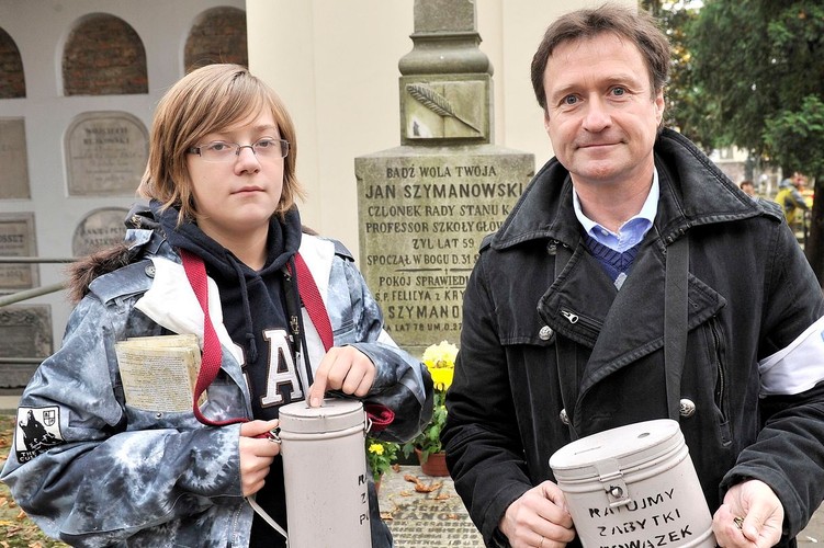 Jacek Kawalec z synem