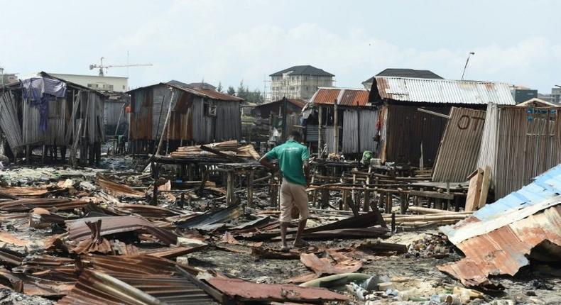 The Otode Gbame fishing community lies between two upmarket districts and was completely razed in early November