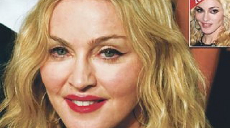 Szétesett Madonna arca 