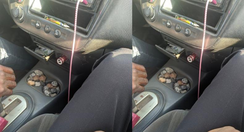 Taxi driver keeps stones and a catapult in his car for protection against robbers