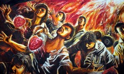 Wielkanoc w kościołach. Jezus w czarnym worku i obraz "Smoleńsk"