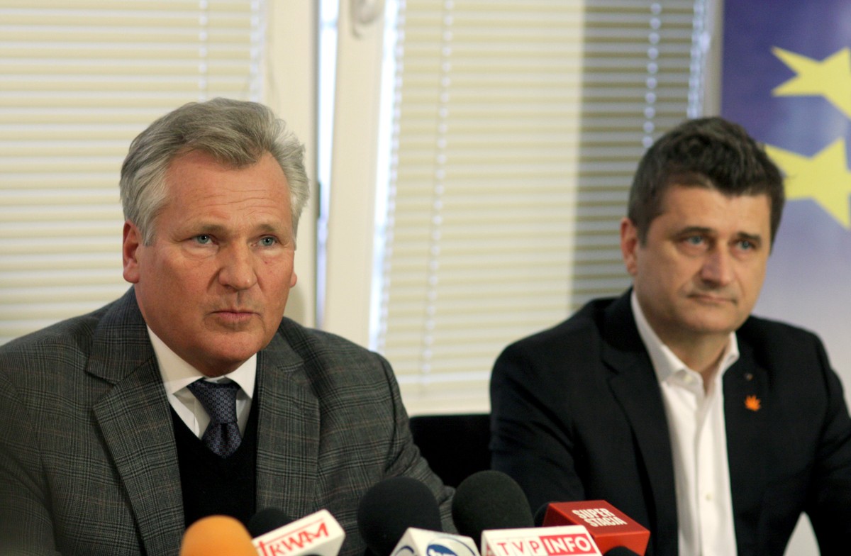 Aleksander Kwaśniewski i Janusz Palikot