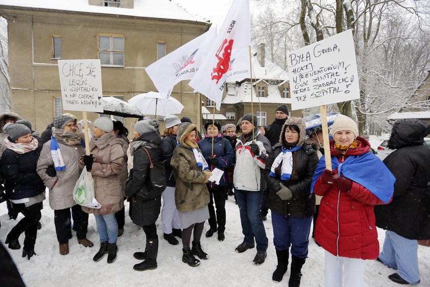 Protest w obronie Szpitala w Murckach