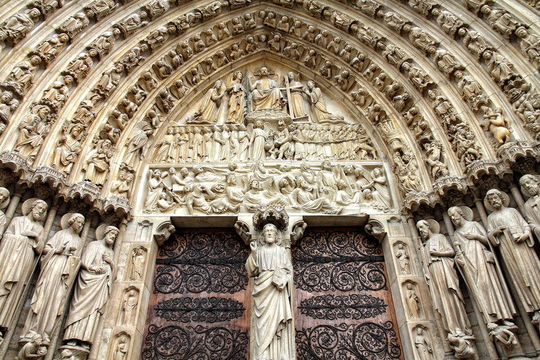 Portal wejściowy katedry Notre Dame w Paryżu